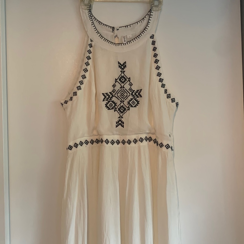 Rip Curl Long Off White/Cream Halter Maxi Dress